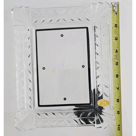 VTG 5" x 7" Genuine Lead Crystal Photo Frame Made is West Germany Art Deco Style - Picture 14 of 17